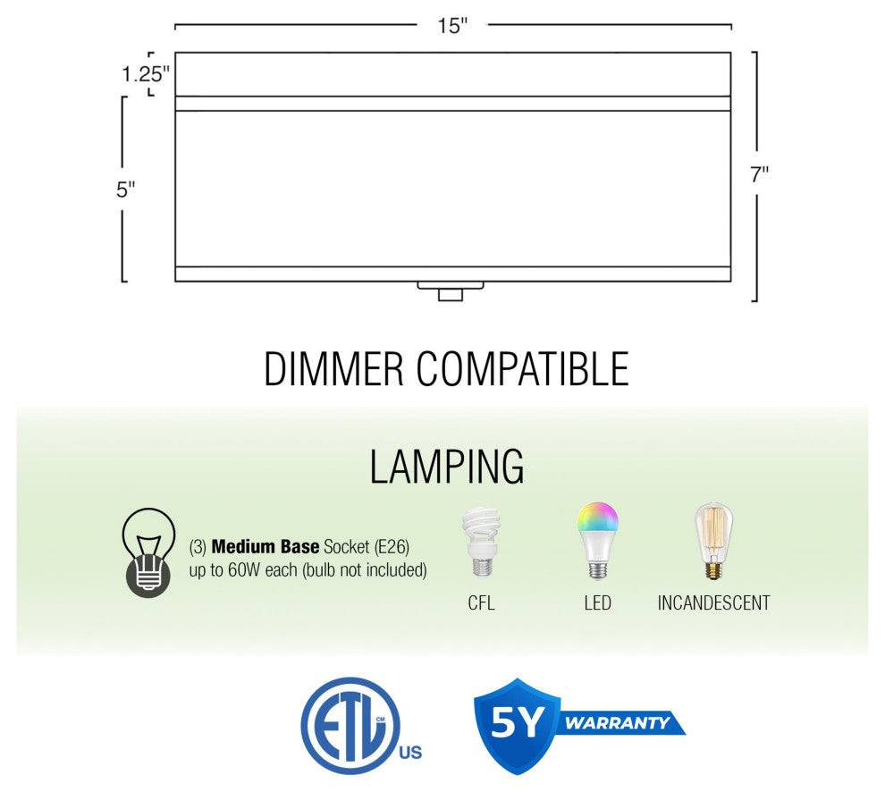 Kira Home Walker 15" Flush Mount Ceiling Light, White Fabric Shade, Round Glass