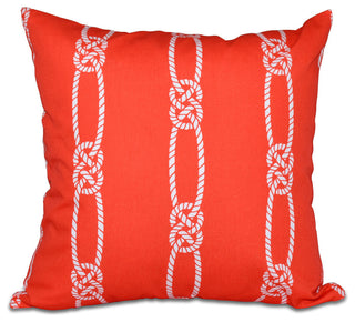 Tom Foolery, Stripe Print Pillow, Orange, 26"x26"
