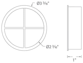 2.5" Diameter Cross Louver Filter, White