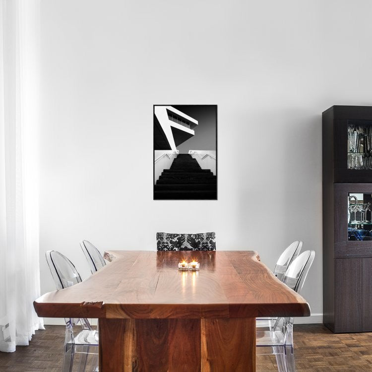 "F" Framed Canvas Giclee by Dominic Dahncke, 21x31"