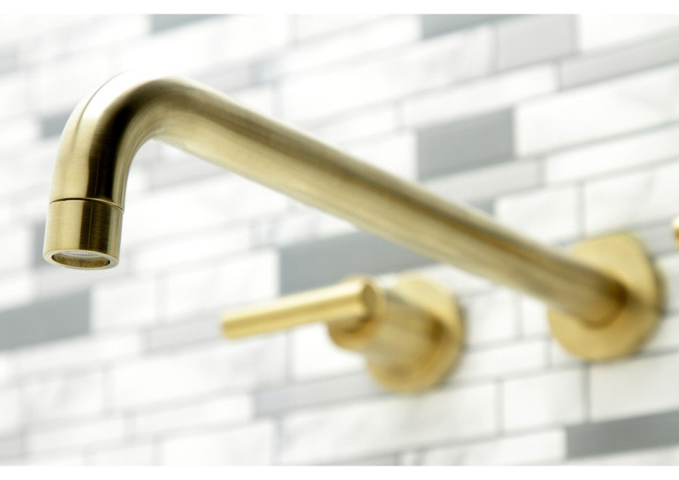 KS8047CML Wall Mount Tub Faucet, Brushed Brass