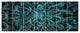 Unusual Starry Fractal Metal Grill, Abstract Canvas Wall Art, 83"x32", 7 Panels