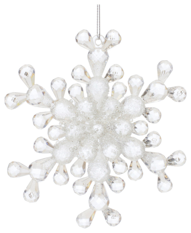 Clear Acrylic Snowflake Ornament, 24-Piece Set