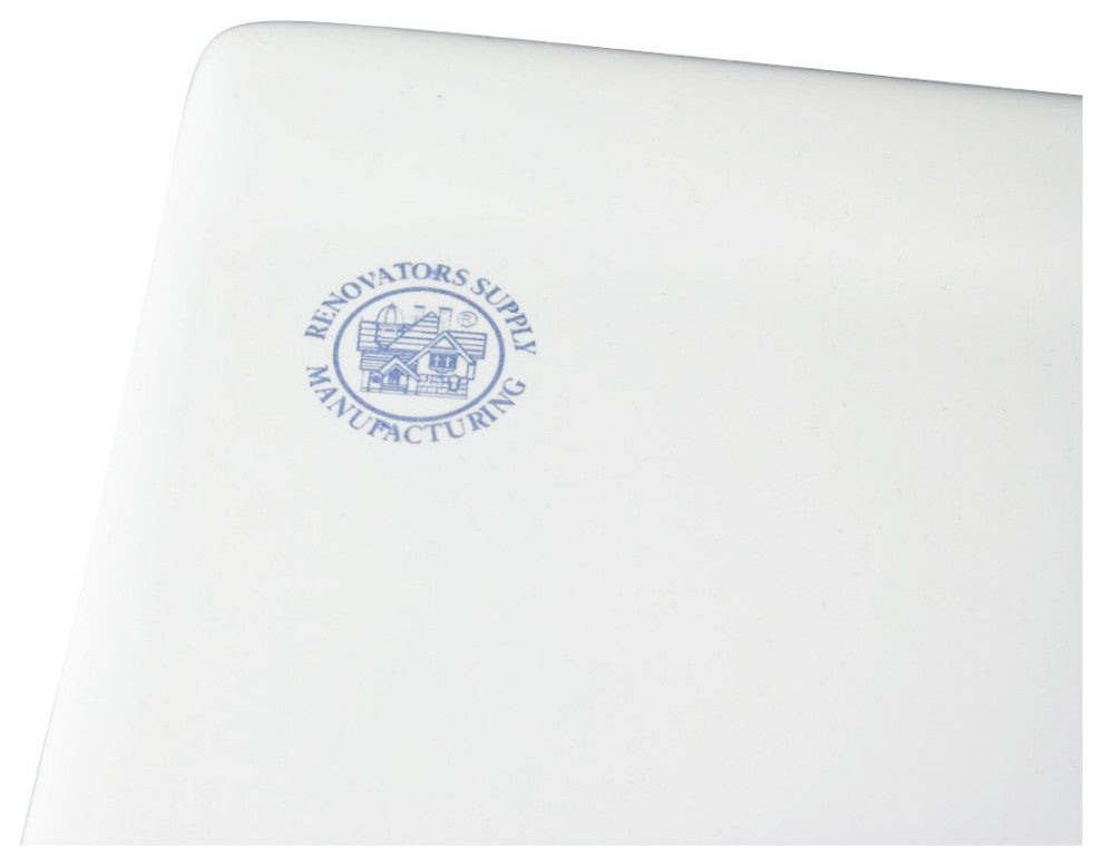 Square Bathroom Drop-in Sink Self-Rimming 24" White Porcelain Set of 2