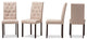 Gardner Dark Brown Finished Beige Fabric Dining Chair, Set of 4