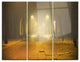 "Urban Street at Night" Photo Metal Wall Art, 3 Panels, 36"x28"