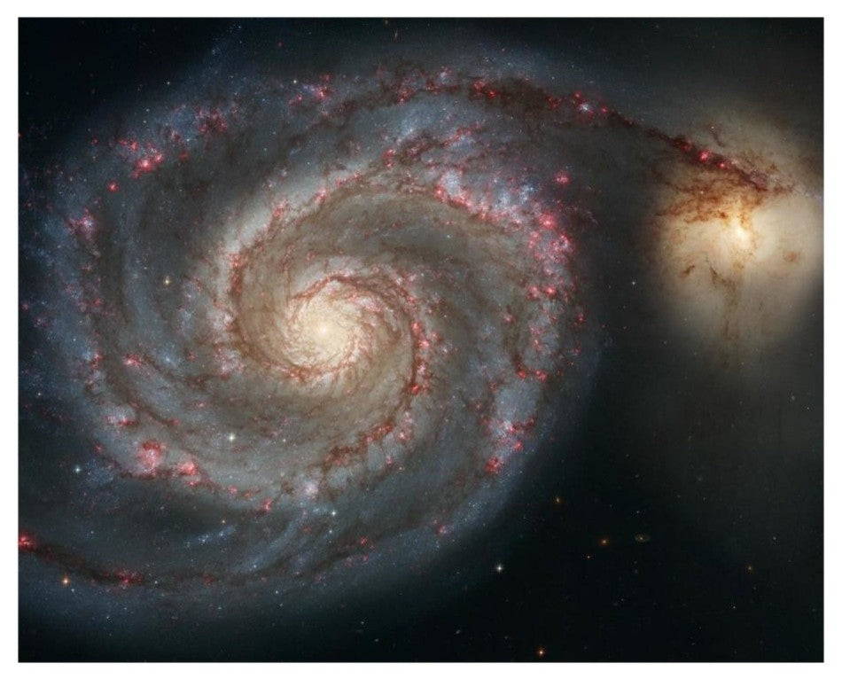 "M51 - The Whirlpool Galaxy" Digital Paper Print by NASA, 22"x18"
