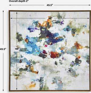 Uttermost 32330 Rock and Roll 50" x 50" Framed Abstract Painting - Multicolored