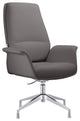 LeisureMod Summit Modern Office Chair With Adjustable Height and Swivel, Gray
