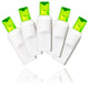 35 5Mm Green LED Light String 4" Spacing On White Wire