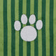 Hunter Green Stripe Embroidered Paw Pet Towel