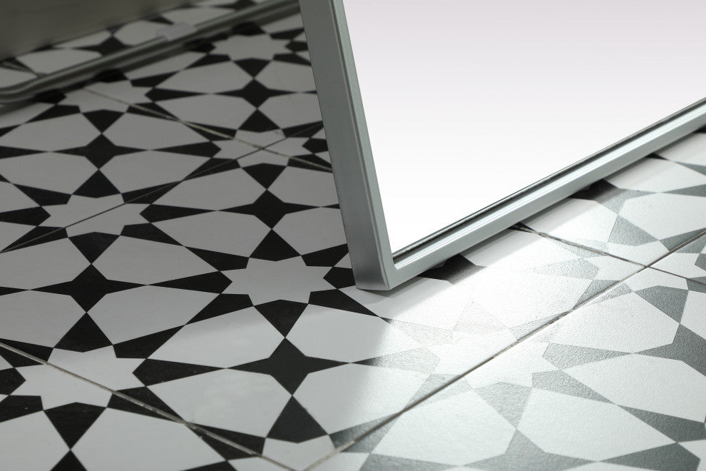 Metal Frame Arch Full Length Mirror 35X72 Inch, Silver