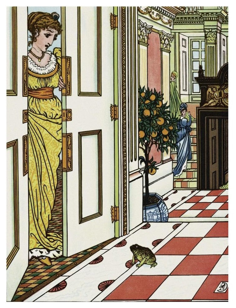 "Frog Prince - Greeting the Frog" Digital Paper Print by Walter Crane, 32"x42"