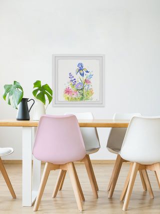 "Iris in Bloom" Framed Painting Print, 12"x12"