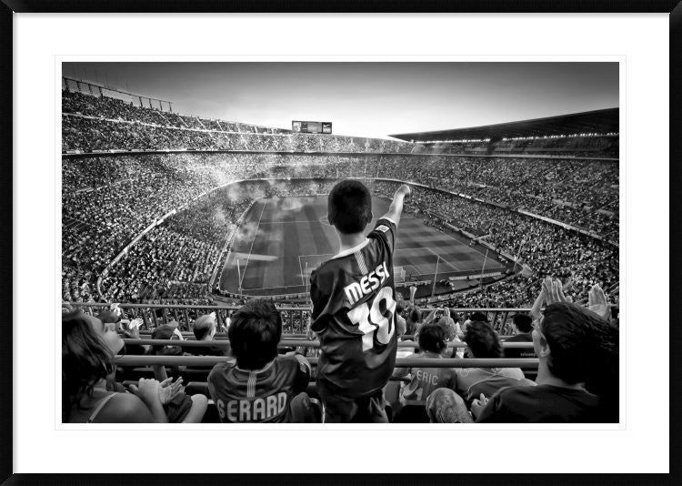 "Cathedral Of Football" Framed Digital Print by Clemens Geiger, 44x32"