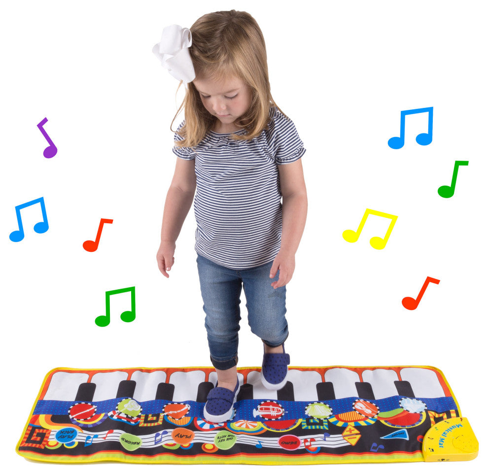 Toddler Piano Keyboard Mat With Musical Keys and Instrument Sounds