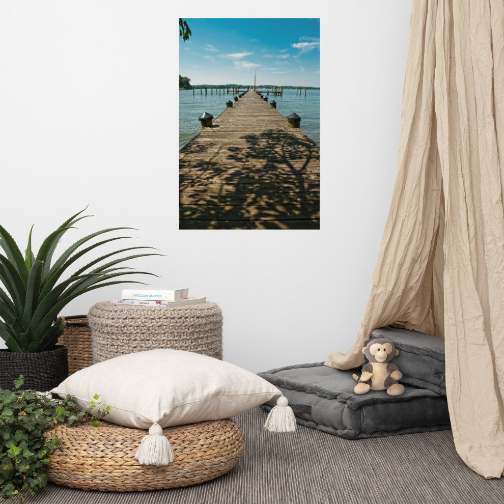 Endless Dock Landscape Photography Unframed Wall Art Print, 24" X 36"