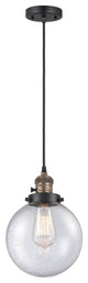 INNOVATIONS 201CSW-BAB-G204-8 1-Light Mini Pendant Black Antique Brass