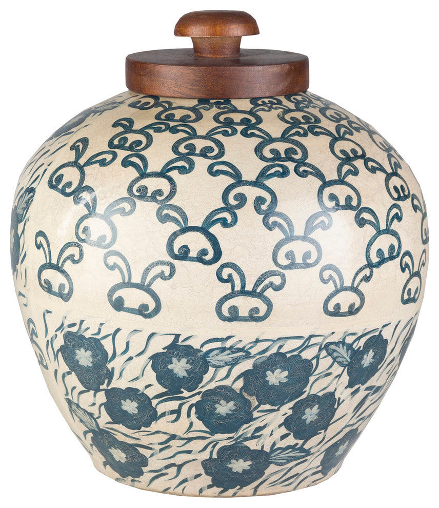 Surya Fenton FTN-002 12"H x 10"W x 10"D  Decorative Jar