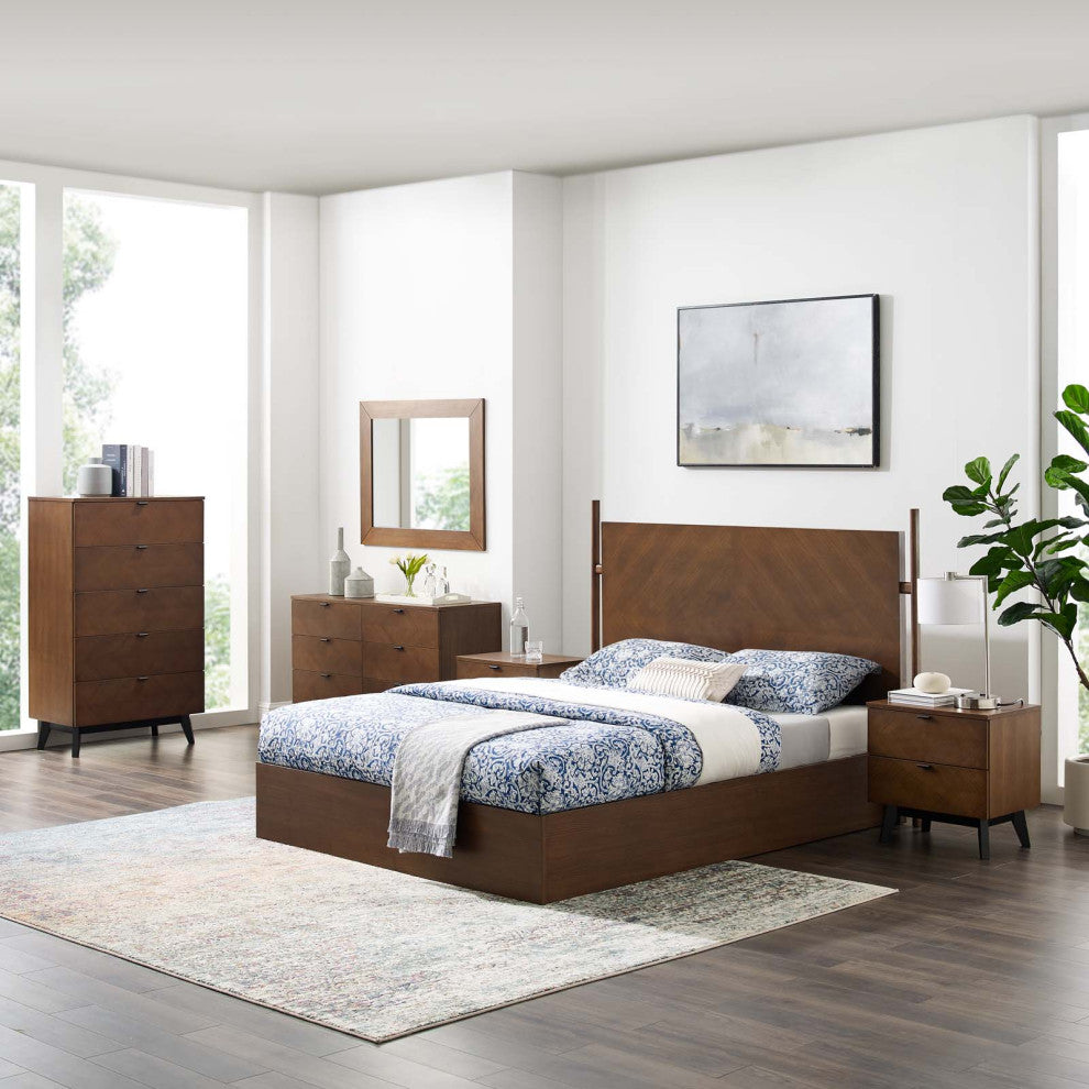 Kali 6-Piece Bedroom Set Walnut
