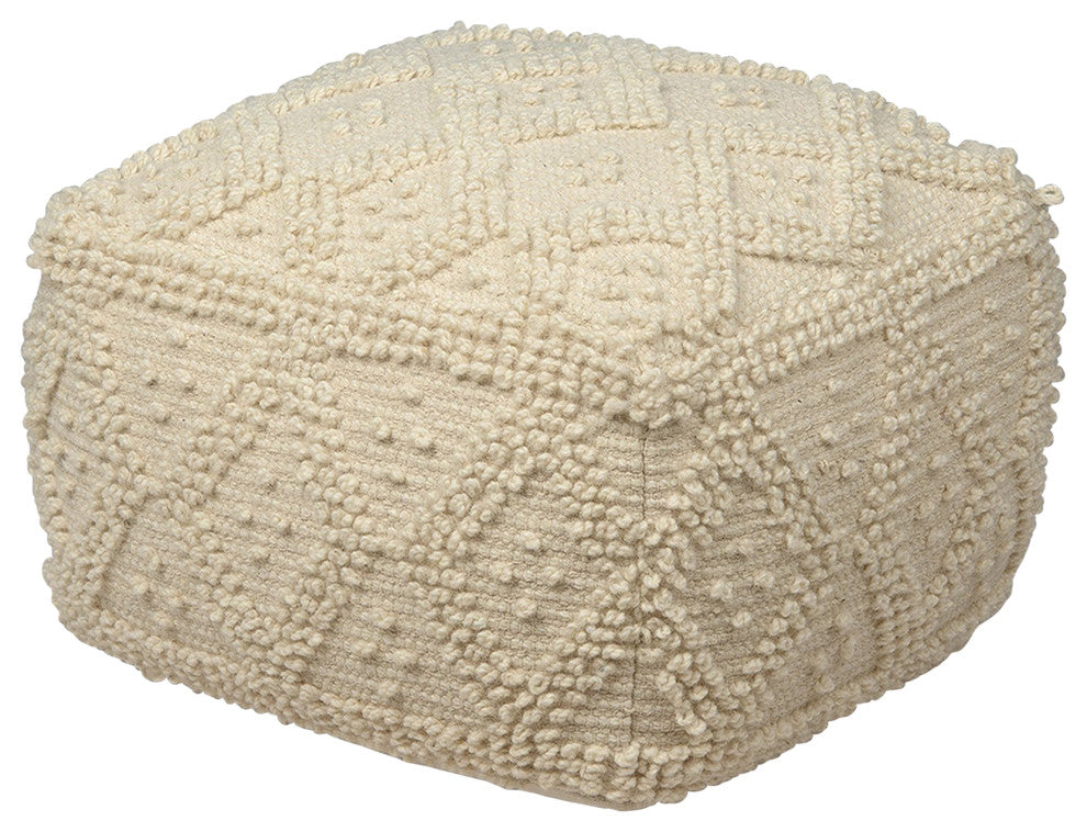 Textured Diamond Pouf