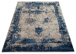 MACHINE MADE HEATSET POLYPROPYLENE AREA RUGS -Beige Blue Color,Oriental Design
