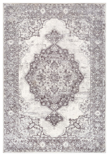 Surya Wanderlust WNL-2303 5'3"x7'3" Rug, Silver Gray/White