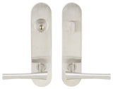 Champagne Lever, Tubular Entry, Single Cylinder, LH, Satin Stainless Steel