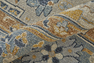 Aleska Traditional Oriental, Blue/Brown/Gray, 2'6"x10' Runner