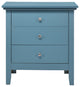 Whitley 3-Drawer Nightstand, Teal