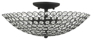 Black Casual, Sparkling, Shimmery, Transitional, Semi Flush