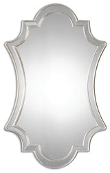 Elara Wall Mirror, Antiqued Silver