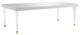 Tabby Glossy Lacquer Dining Table, White