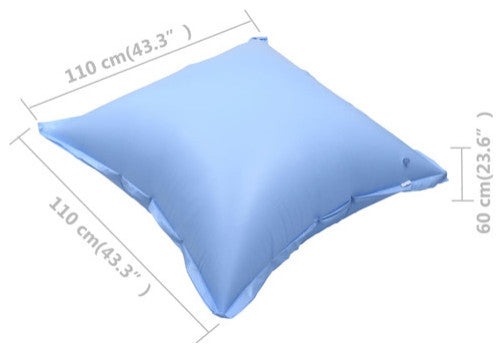 vidaXL Pool Pillows for Winter Inflatable Pool Air Pillows 2 Pcs Blue PVC