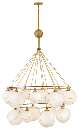Hinkley Skye Extra Large Two Tier Chandelier, Heritage Brass