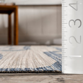 Nuloom Milani Contemporary Washable Indoor/Outdoor Rug, Navy 4'x6'