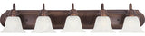 Maxim 8015 Essentials 36"W Bath Light - Oil Rubbed Bronze / Marble Glass