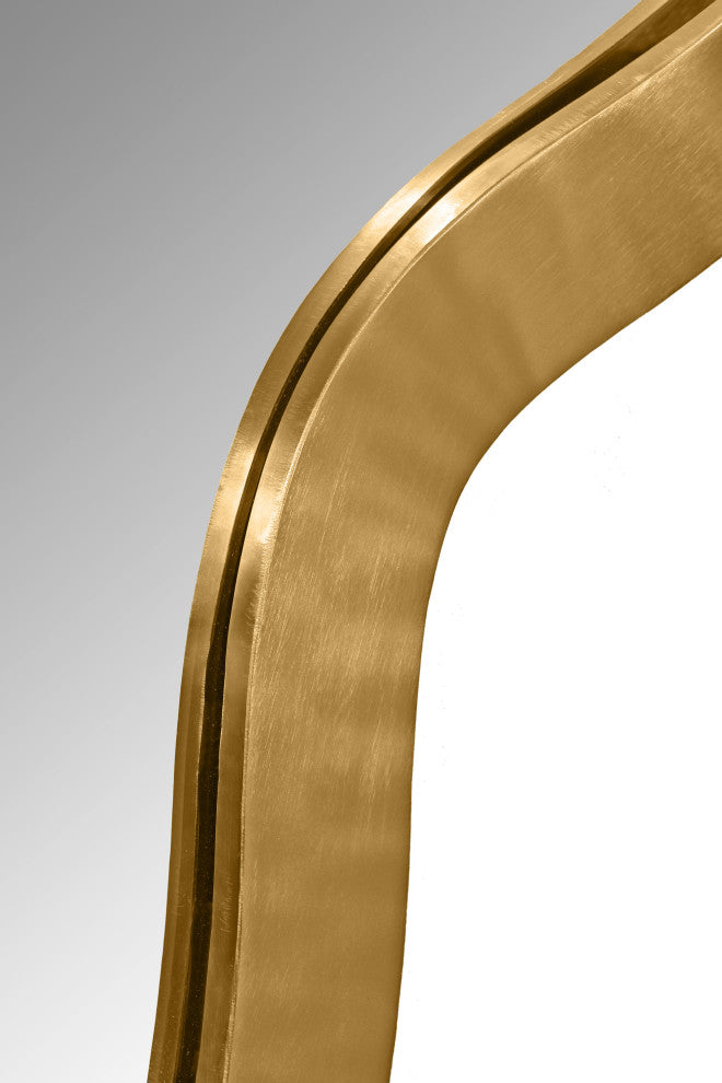 Oblique Mirror, Brushed Gold, 28" X 48"