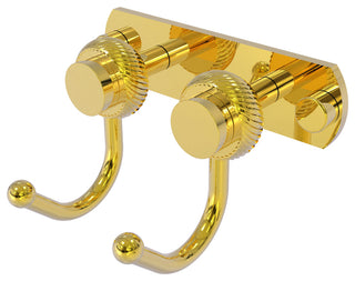 Mercury 2 Position Multi Hook with Twisted Accent, Polished Brass