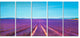 "Lavender Flowers And Clear Sky" Landscape Wall Art Print, 5 Panels, 60"x28"