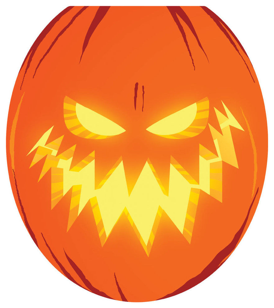 Jack-O-Lantern Toilet Tattoos Seat Cover, Vinyl Lid Decal, Halloween Bathroom , Round