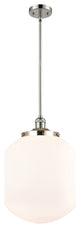 Beacon Pendant, Polished Nickel, Matte White