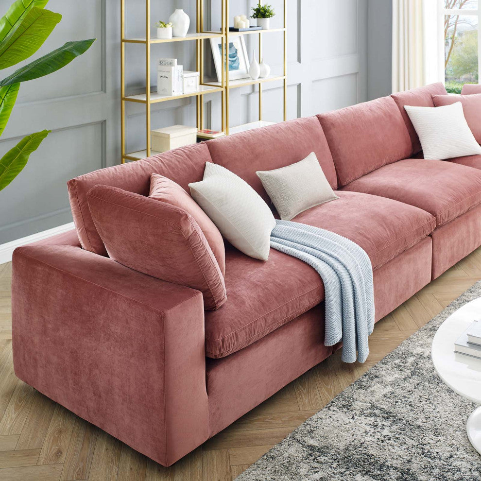 Sofa, Velvet, Pink, Modern, Living Lounge Room Hotel Lobby Hospitality