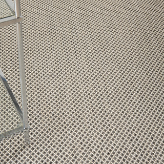 Nourison Courtyard 4' x 6' Ivory Charcoal Modern Area Rug