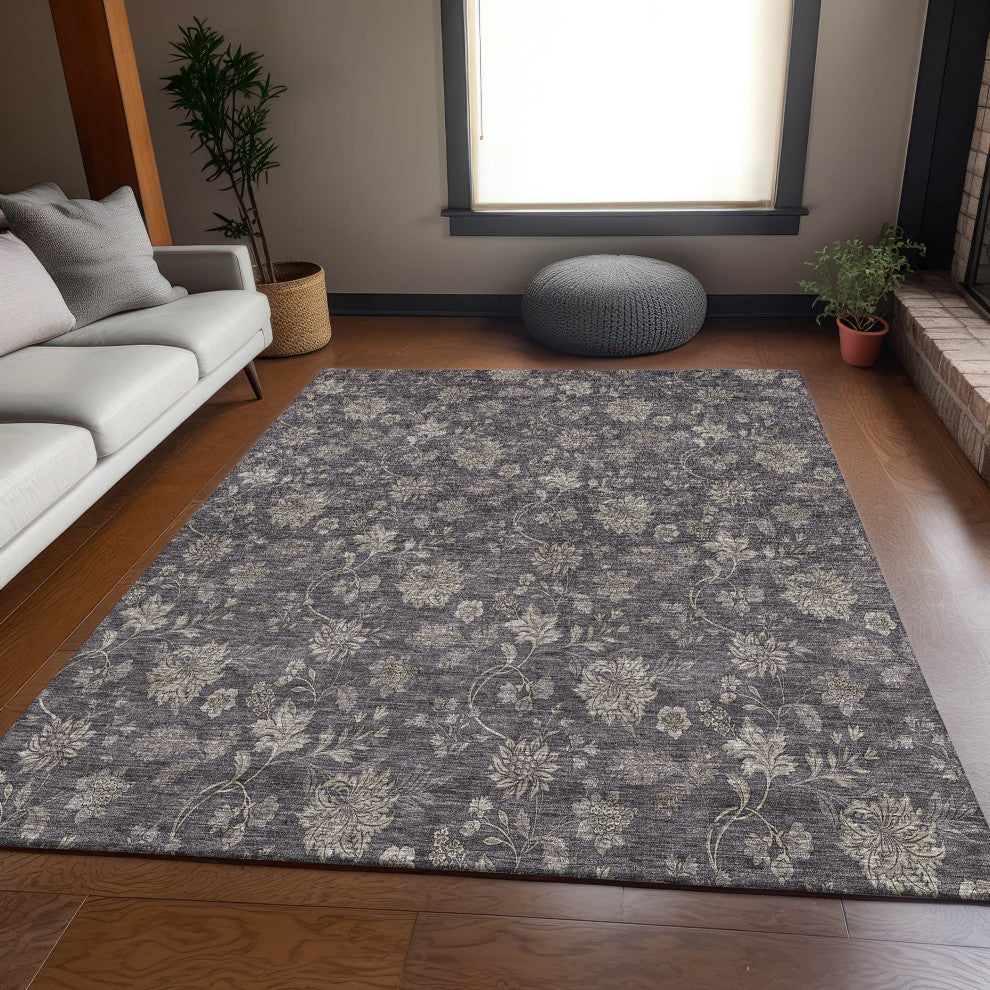 Premium Machine Washable Mayfield AMF680 Taupe 5' x 7'6" Rug