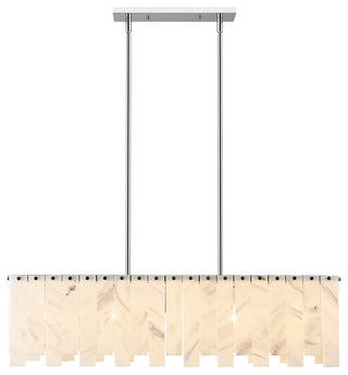 Zlite 345-40L-PN 5-Light Island, Alabaster