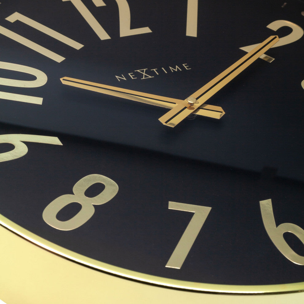 Alchemy 16" Metal Wall Clock, Black