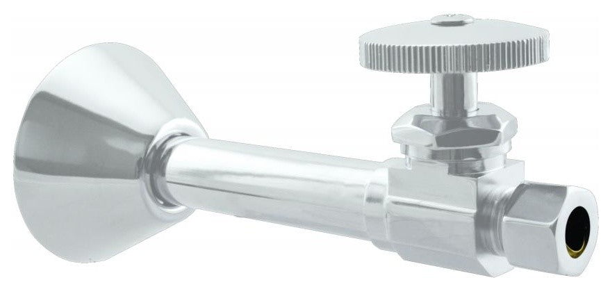 Straight Stop, Copper Sweat 1, 2"x3, 8" Od Comp., Powder Coated White