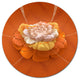 Yellow Blossom Fractal Flower, Flower Round Wall Art, 11"