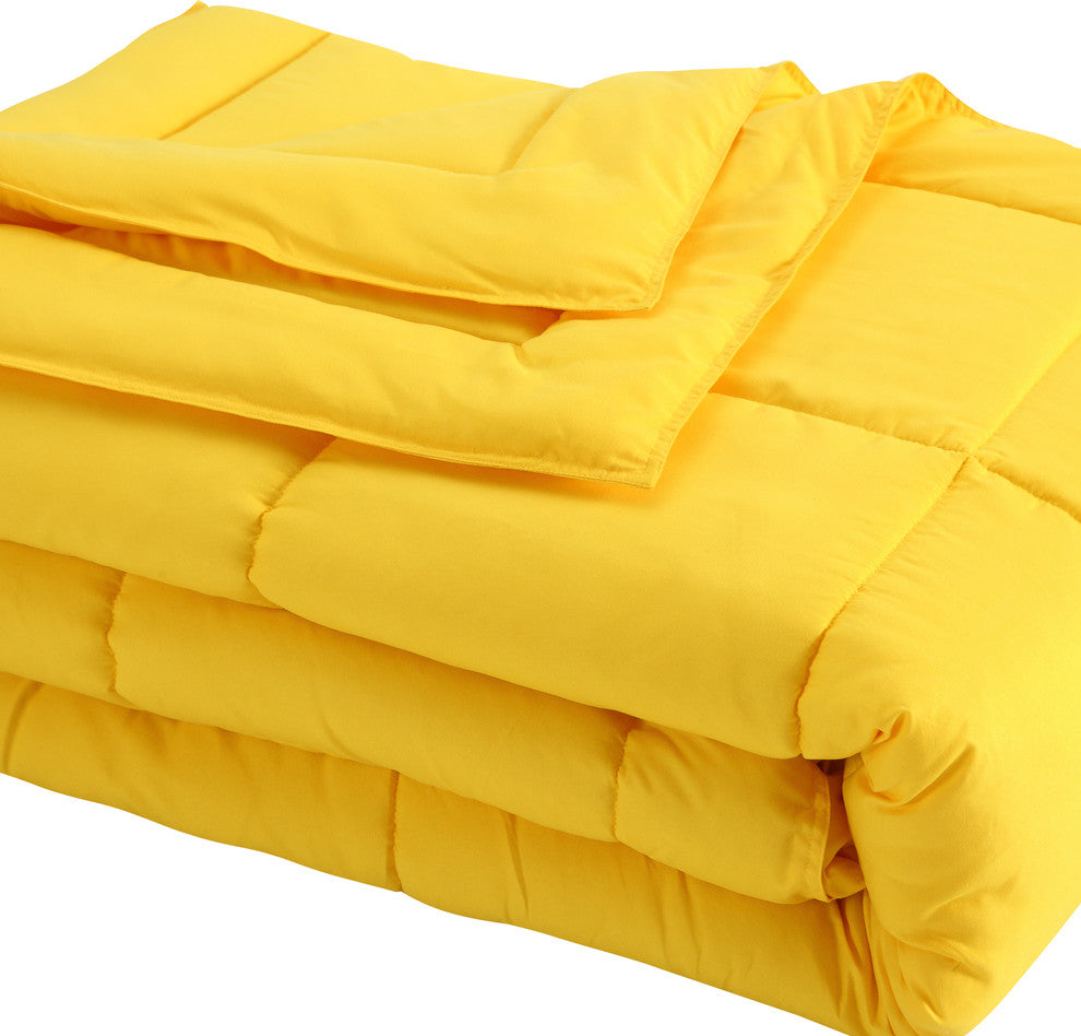 Stayclean Down Alternative Water/Stain Resistant Blanket, Yellow, Twin